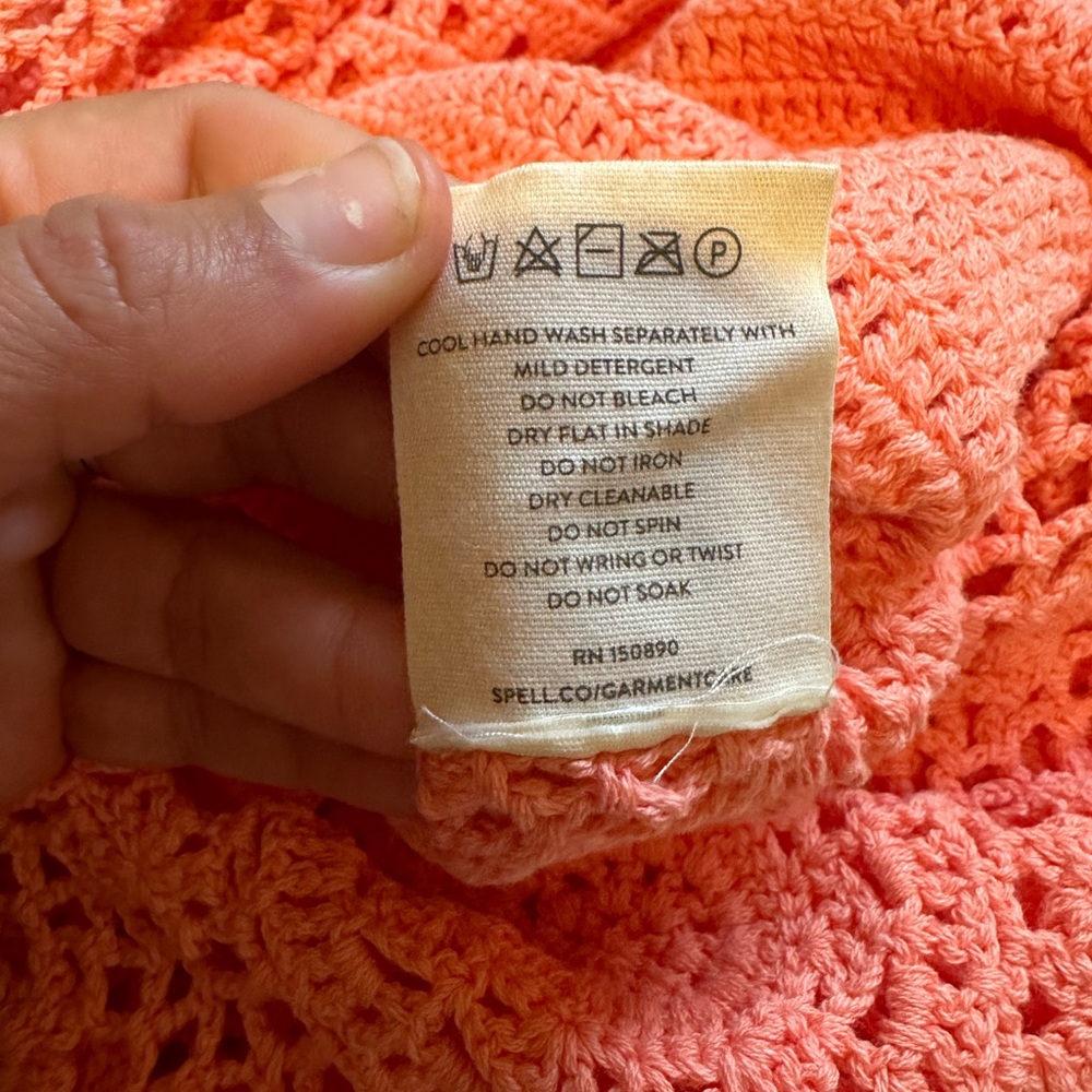 BNWOT Spell Let The Sunshine Crochet Set in Peach 🍑🌞 - Picture 11 of 12